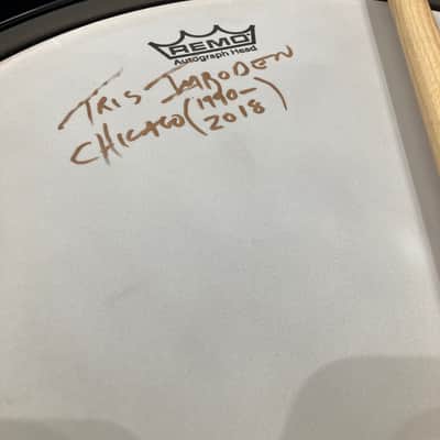 Tris Imboden's, Chicago, "T.I. Monogram" DW - 6.5x14" Custom, Exotic Bubinga-Maple, 10-Lug Snare Drum, w/Case. Signed. 1 of 1! image 4