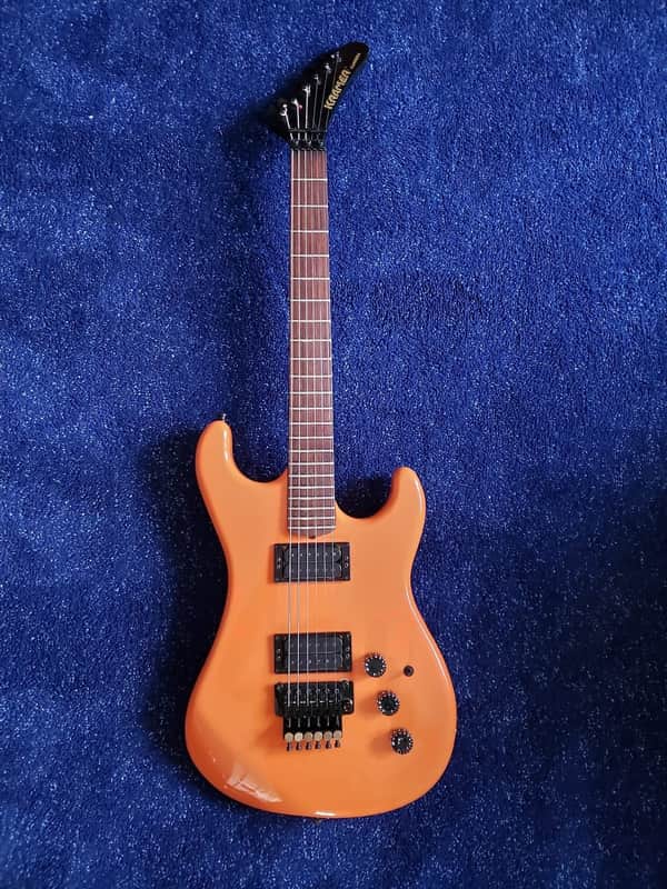 Kramer Customized Parts, Carrera Neck and Pacer Imperial Body 1983-1985 Header Orange image 1