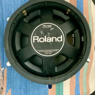 Roland The Roland PD-105 snare or Tom pad is a durable 10-inch dual-zone electronic drum pad. 2002 image 4