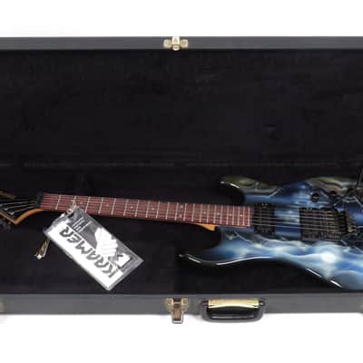 1985 Kramer Pacer Imperial - Graphic Night Scene - Banana Headstock! - Original Case & Hang Tag - Guitar Art image 19
