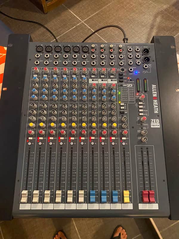 Allen & Heath ZED-12FX 12+2 Channel Mixer with Effects 2011 - Present - Black/Red image 1