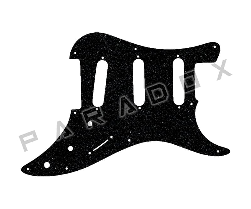 Custom Pickguard For 1986 - 1988 Made in Japan Squier by Fender Bullet S-3T - Black Sparkle Acrylic .112" image 1