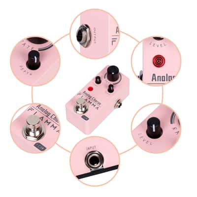FLAMMA Chorus Pedal, FC14 Analog Chorus Guitar Effects True Bypass Portable Durable Metal Shell image 6