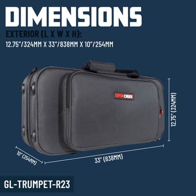 Gator Cases Adagio Series Rectangular EPS Polyfoam Lightweight Case for Bb Trumpet; (GL-TRUMPET-R23) image 2