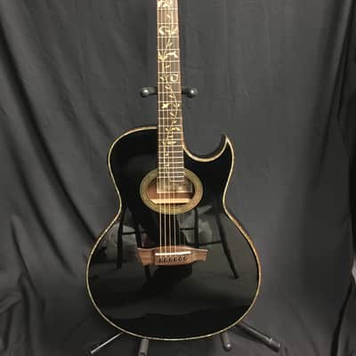 Ibanez EP10-BP Euphoria Steve Vai Signature Solid Spuce/Mahogany Acoustic/Electric Guitar Pearl Black