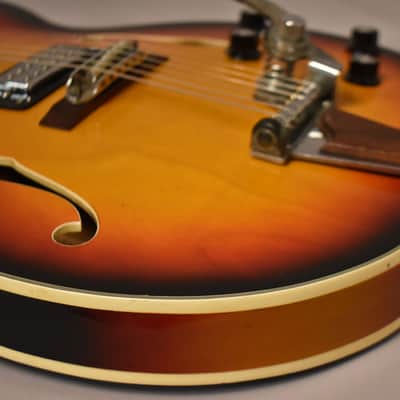 1970s Aria Diamond 5102T Hollowbody Electric Guitar Sunburst MIJ image 10