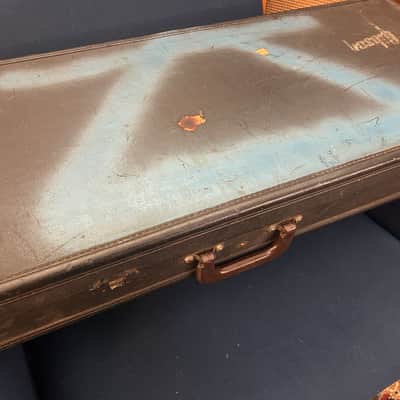Vintage Gibson Les Paul Sg Rectangle Case Late 60’s Early 70’s Yellow Interior image 4