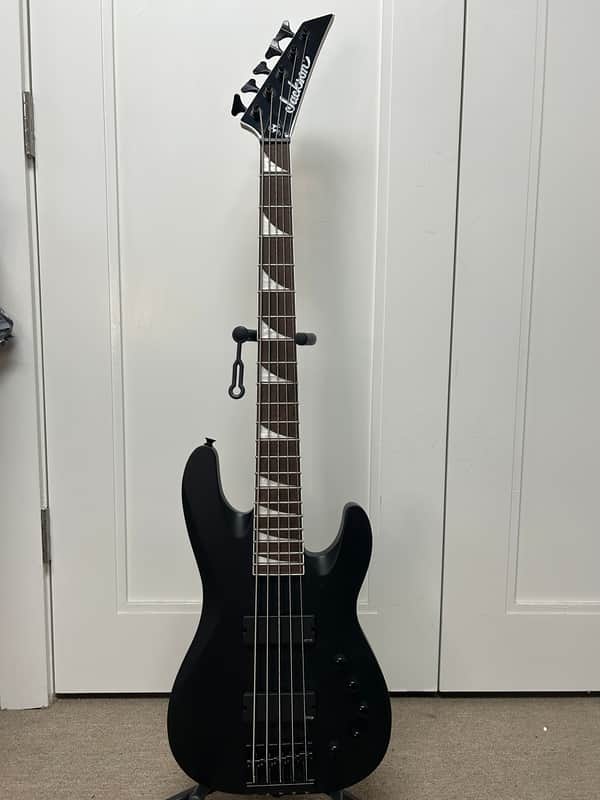 Jackson X Series David Ellefson Signature Concert Bass CBX V with Laurel Fretboard - Satin Black image 1