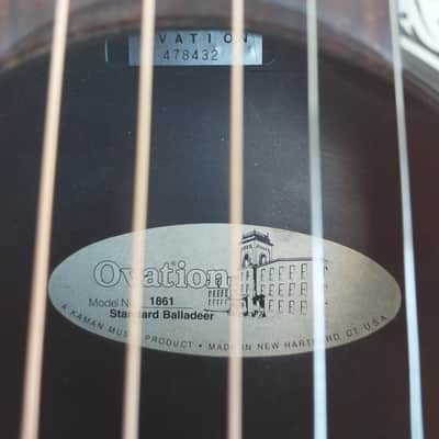 Ovation 1861 Standard Balladeer 1994 Acoustic/Electric Guitar image 12