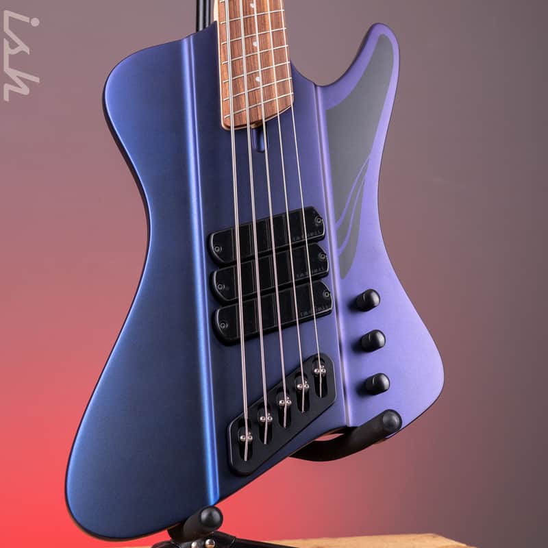 Dingwall D-Roc Standard 5-String Bass Matte Blue to Purple Colorshift B-Stock image 1
