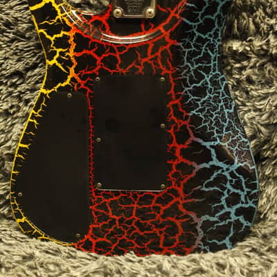 Charvel Fusion Deluxe Guitar, 80's Japan, Rainbow Crackle + HDSC Ships WW image 11