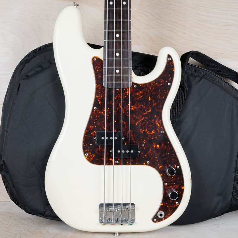 Fender PB-62 Precision Bass Reissue CIJ 2002 Vintage White Japan w/ Bag image 1