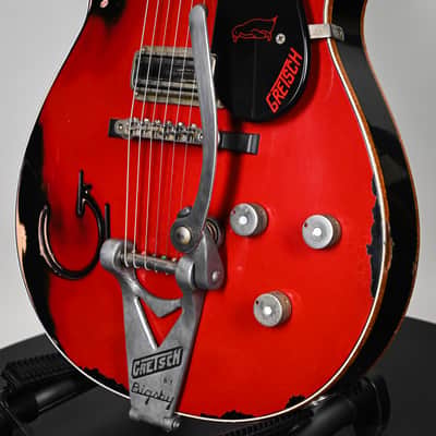 Gretsch Custom Shop USA Masterbuilt Chad Henrichsen 1955 Penguin Heavy Relic- Firebird Red over Black 2025 (UC25113955) image 10