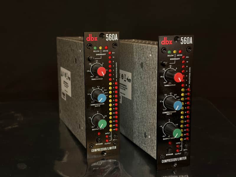 dbx 560A 500 Series Compressor Limiter Pair 2010s - Black image 1
