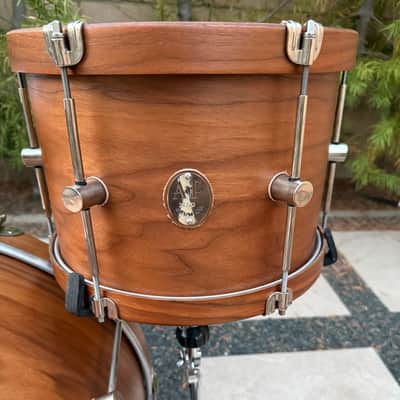 A&F Drum Co. Walnut Drum Set 13/18/24 with gig bags image 7