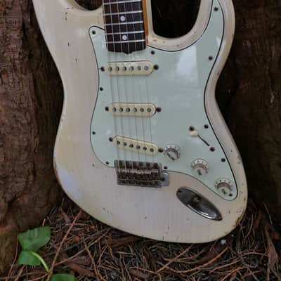 1965 Hendrix Replica Vintage Strat Blonde Relic Custom Build -Fender AY Pickups image 7