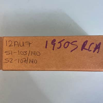 1950s RCA 12AU7 ECC82 Strong Vintage Long Black Plate D Getter Preamp Tube! T151 image 5