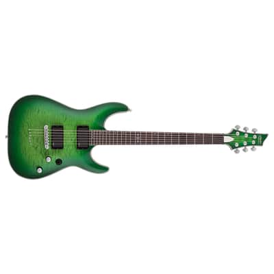 C-1 Platinum - Satin Green Burst Schecter image 2
