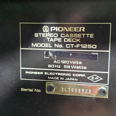 Pioneer CT-F1250 3-Head Stereo Cassette Deck, Professionally Serviced & Tested image 3