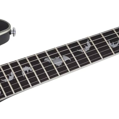 Schecter Damien Platinum-6 FR S Satin Black + Free Gig Bag - SBK LH New  Sustaniac Left Handed Lefty image 4