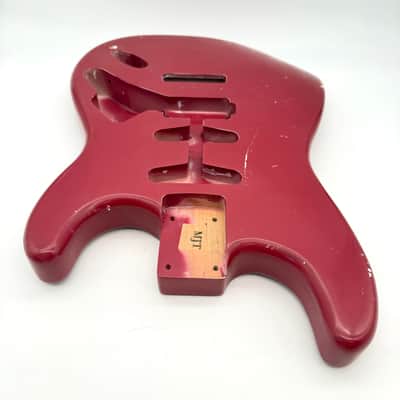MJT Stratocaster Body Alder Relic Nitro Burgundy mjt6638 image 4