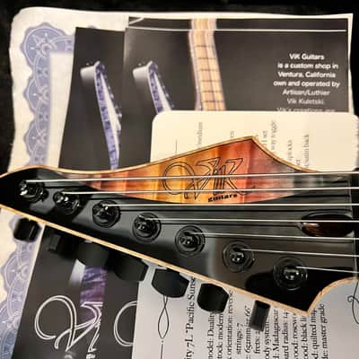 Vik Guitars Duality 7L Left-Handed Lefty LH Left "Pacific Sunset" image 10
