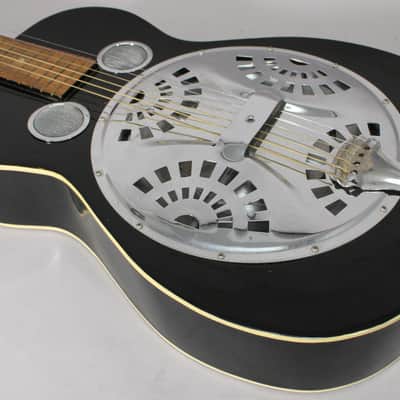 1983 Dobro Square Neck Lap Steel Acoustic Resonator Black w/OHSC image 5