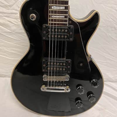 Vintage 70's-80's Memphis Electric Guitar LP in Black image 2