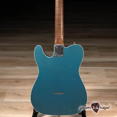 Mario Martin Guitars Pine T-Style w/ Lollar P-90 & J Street – Lake Placid Blue image 7