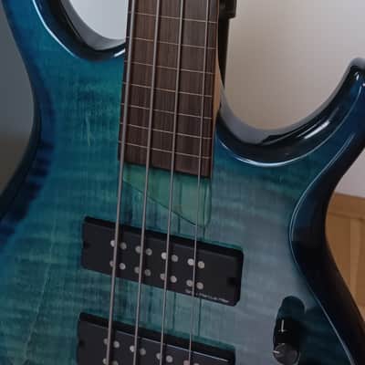 Sire 2nd Generation Marcus Miller M7 TBLB Alder 4-String with Fretless Ebony Fingerboard - Transparent Blue Burst image 10