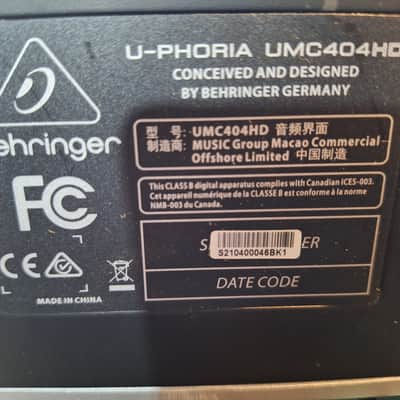 Behringer U-Phoria UMC404HD 4x4 USB Audio Interface image 5