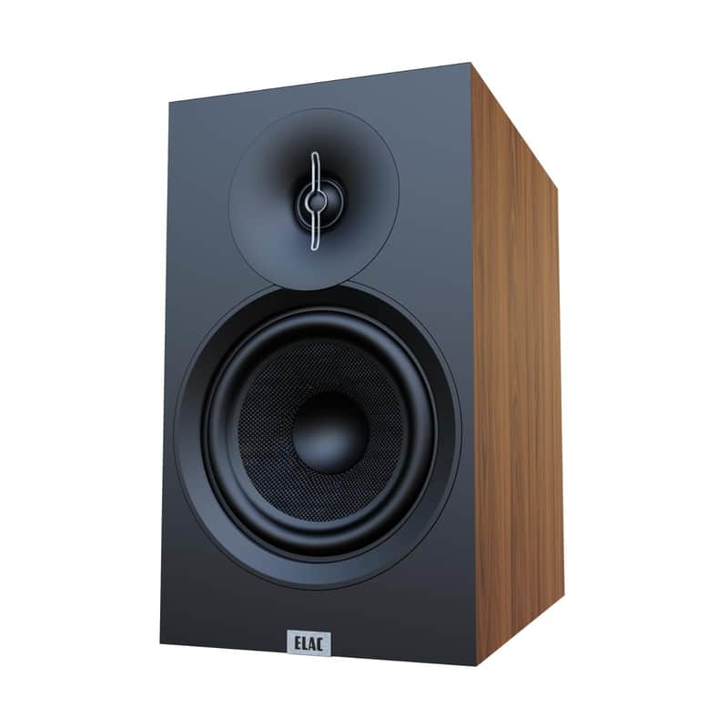 ELAC Debut 3.0 DB63-WN Bookshelf Speakers, Walnut (Pair) - 1” Aluminum Dome Tweeter & 6.5” Aramid Fiber Woofer - 2-Way Bass Reflex - 42Hz to 38KHz Response image 1