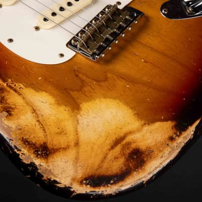 2024 - Fender Custom Shop Limited Edition Red Hot Stratocaster Super Heavy Relic - Faded Aged Chocolate 3-Tone Sunburst image 19