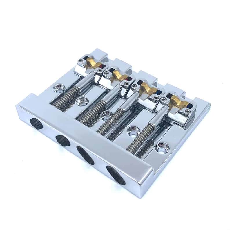 Hipshot 5K400 Kickass™ 4 String Bass Bridge - Chrome---chrome image 1