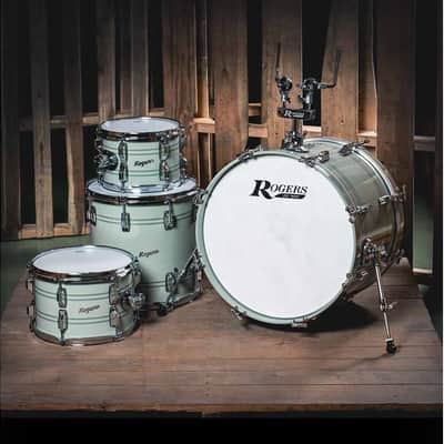 Rogers PT-0420HX-SG Powertone 4pc 20x14/10x7/12x8/14x14 Sage Green image 3