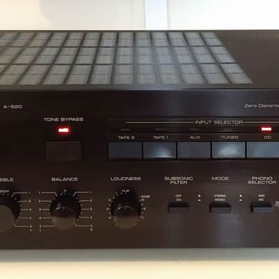 Yamaha A-520 Stereo Integrated Amplifier 1985-86 Black image 1