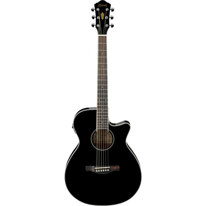 Ibanez AEG8E-BK Black High Gloss Acoustic Electric Guitar | Reverb