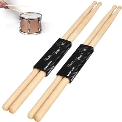 2/4/6/12 Pairs Drum Sticks, 5A Drum Sticks, Oval Wood Tip Drum Stick for Drums, Non-slip Drum Stick for Jazz Drum Electronic Drums Musical Instrument Percussion image 1