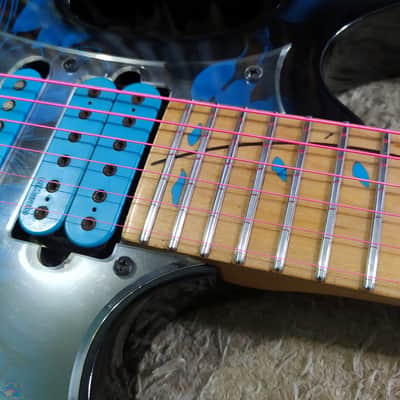 2015 Ibanez JEM77P-BFP Steve Vai Signature Premium - Blue Floral Pattern image 6