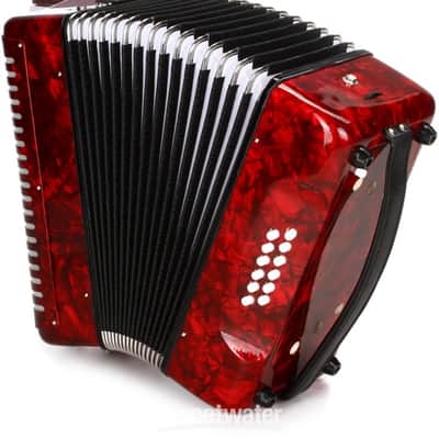 Hohner Hohnica 1303 12 Bass Piano Accordion - Pearl Red (1303-REDd1) image 2