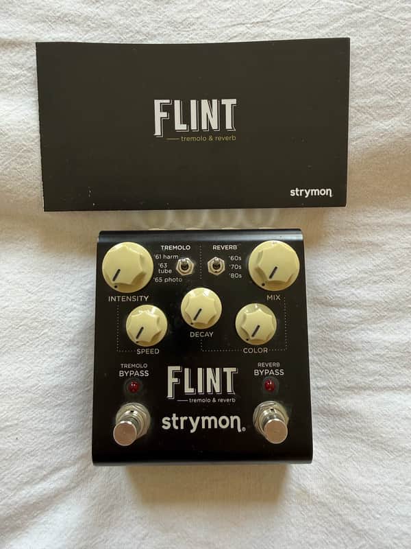 Strymon Flint Reverb and Tremolo V1 - GREAT CONDITION! Black with White Knobs image 1