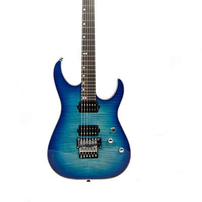 Schecter  USA Custom Sunset 24 FR Trans Sky Blue E-Gitarre image 1