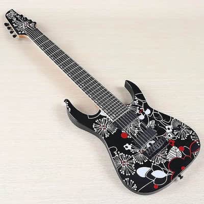 39 Inch 8 String Custom Electric Guitar, Solid Basswood Body, Maple Neck image 2
