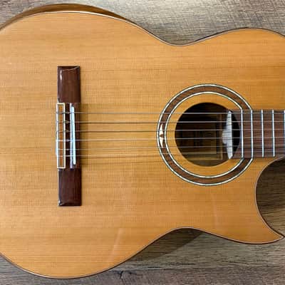 Ortega Signature Series Flametal-Two Natural Gloss Finish Cutaway Classical Acoustic-Electric Guitar with Original Hardshell Case image 1