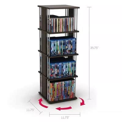 Typhoon Media Storage Espresso 38" - Atlantic Furniture Music Studio Shelves image 3