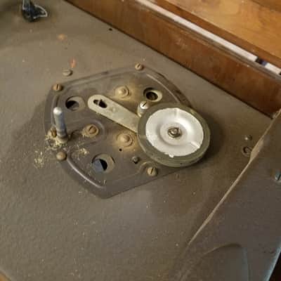 Silvertone 5731 Portable Record Cutting Lathe 78 RPM 6V6 Amp Recorder Radio PA 109.359 Bad Crystal mic 1940 - Stained Wood image 12