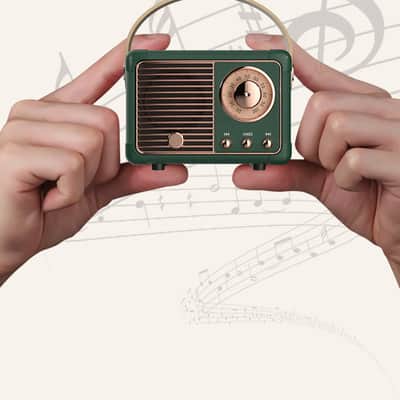 Retro Bluetooth Speaker-Yellow image 19