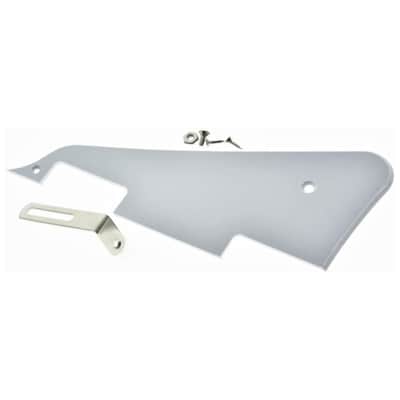 Solid White 1 Ply LP Guitar Pickguard with Nickel Stainless Steel Bracket and Steel Mounting Screws for USA Les Paul image 4