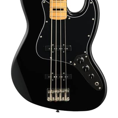 Squier Classic Vibe 70s Jazz Bass Maple Neck Black image 3