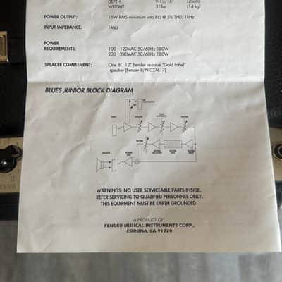 Fender Blues Junior - PR 295 - 1995 image 7
